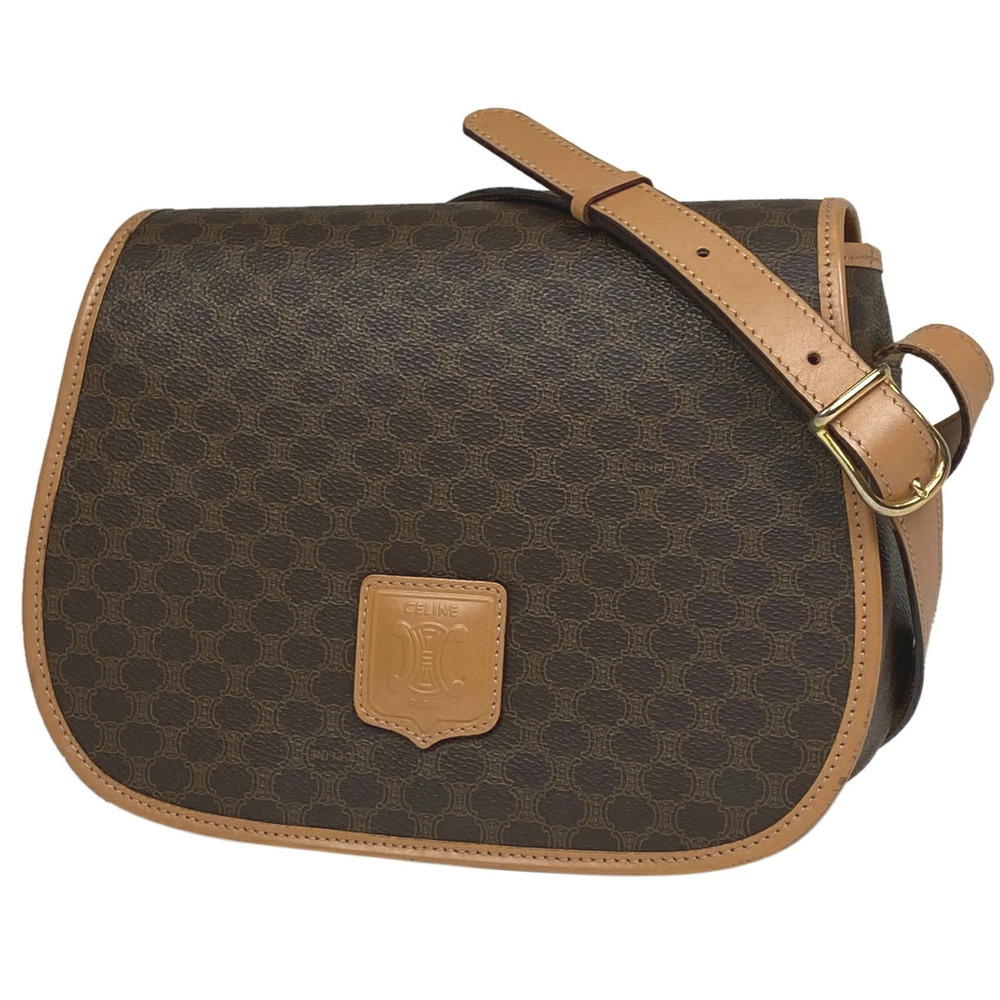 Celine Macadam shoulder bag cross Body Bum Crossbody Belt canvas brown